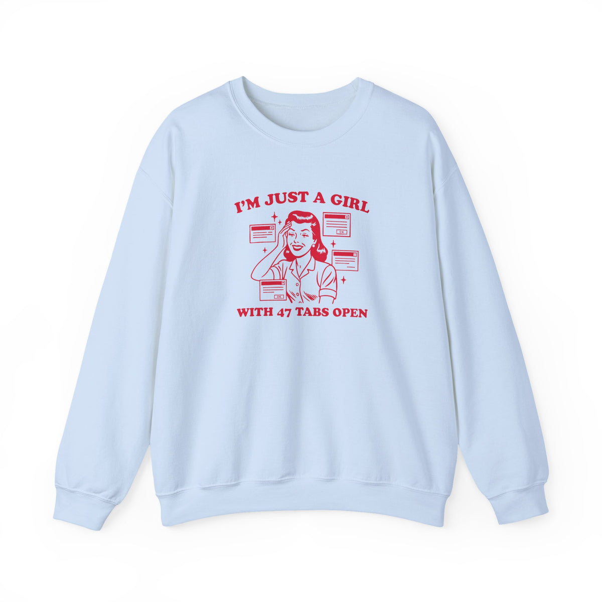 47 Tabs Open Crewneck Sweatshirt