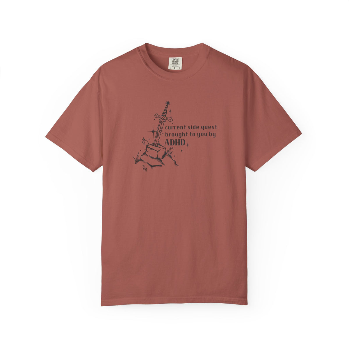 Currently On A Side Quest (Brought to you by ADHD) Comfort Colors T-shirt