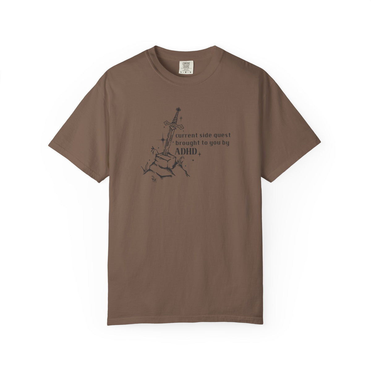 Currently On A Side Quest (Brought to you by ADHD) Comfort Colors T-shirt