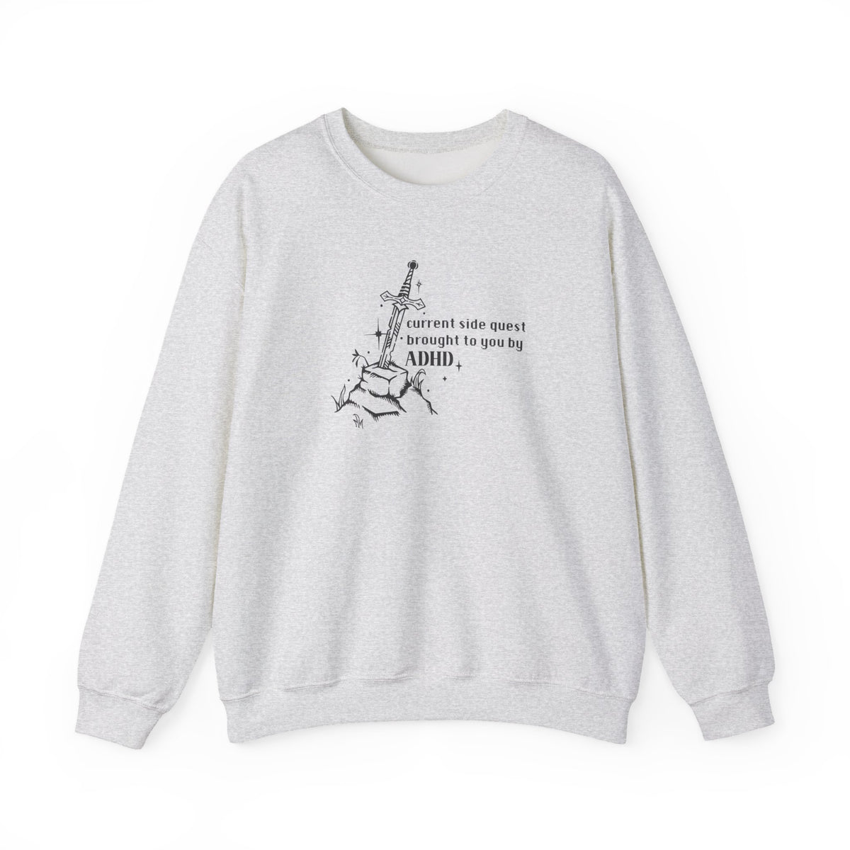 Currently On A Side Quest (Brought to you by ADHD) Crewneck Sweatshirt