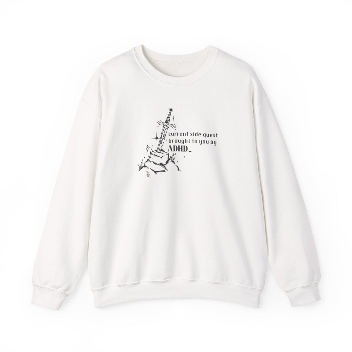 Currently On A Side Quest (Brought to you by ADHD) Crewneck Sweatshirt