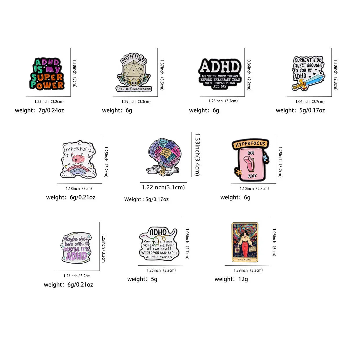 ADHD PIN 1PC