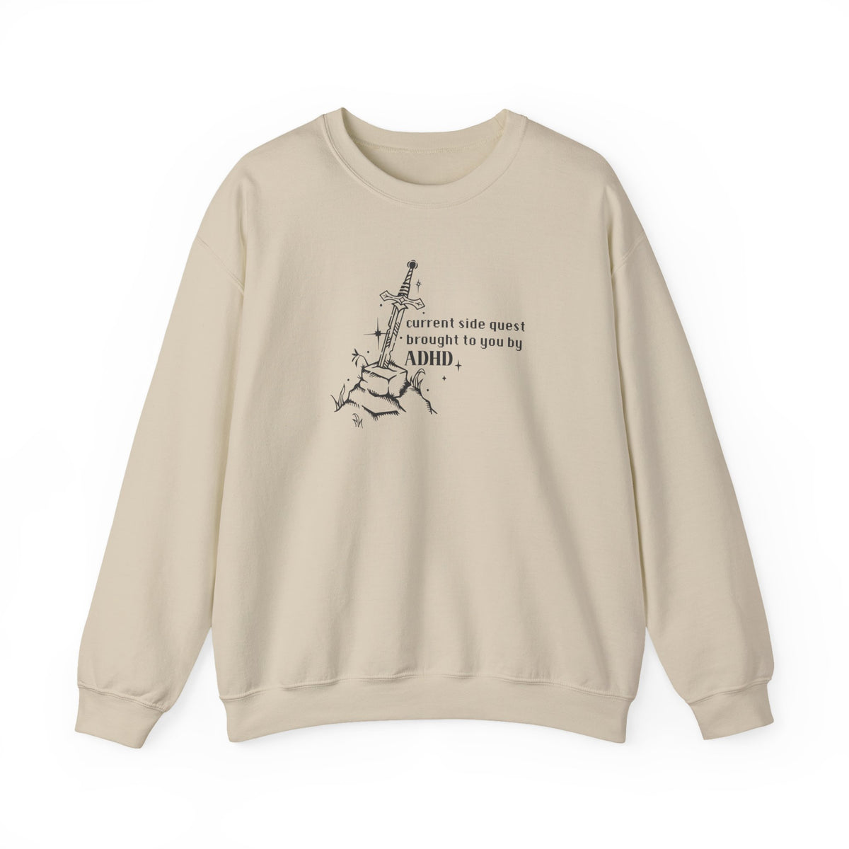 Currently On A Side Quest (Brought to you by ADHD) Crewneck Sweatshirt
