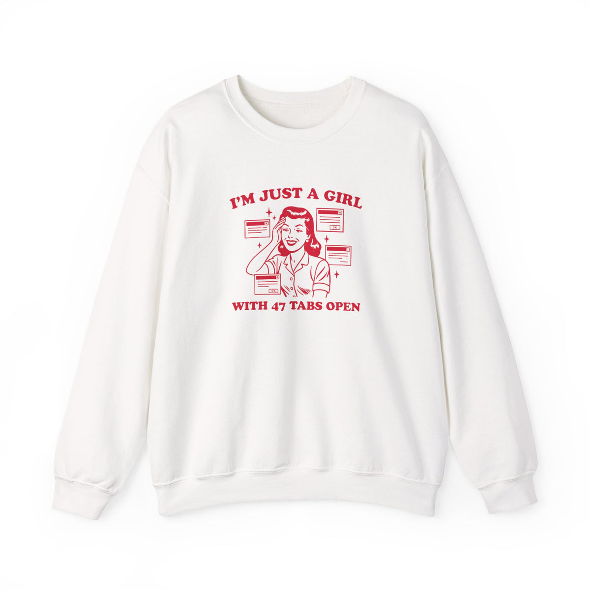 47 Tabs Open Crewneck Sweatshirt