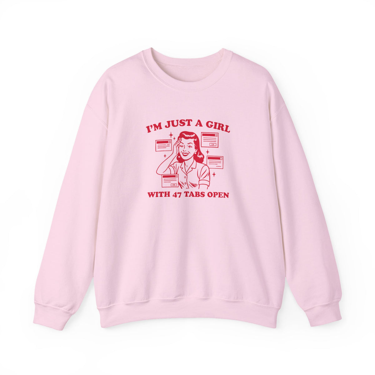 47 Tabs Open Crewneck Sweatshirt