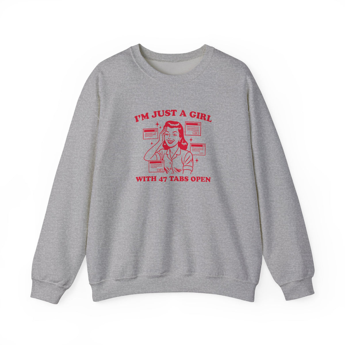 47 Tabs Open Crewneck Sweatshirt
