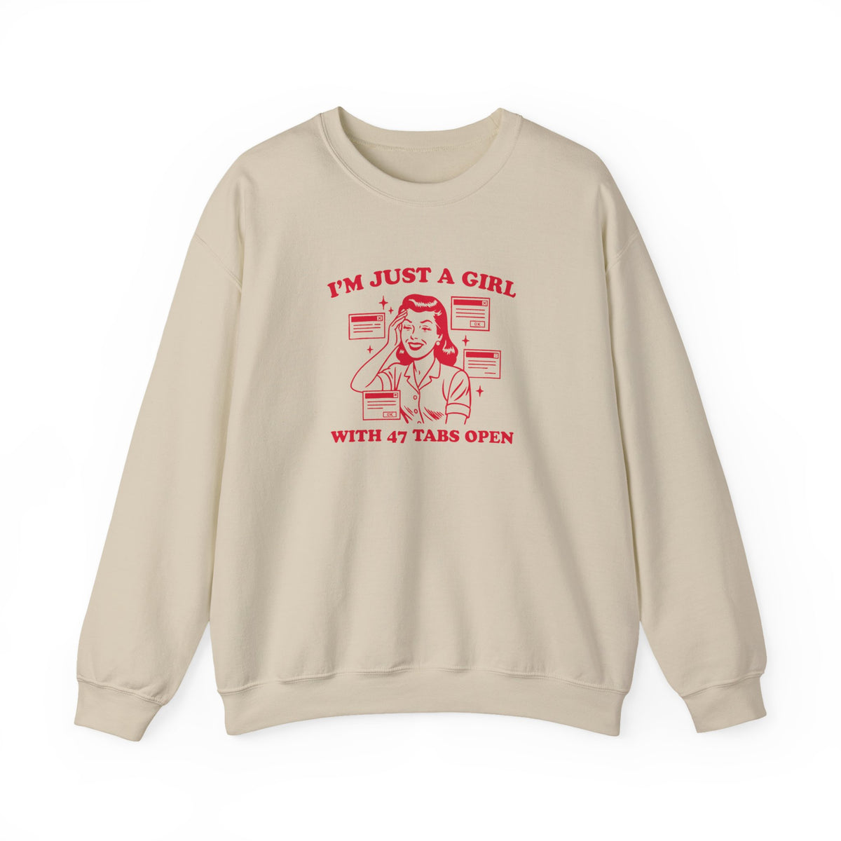 47 Tabs Open Crewneck Sweatshirt