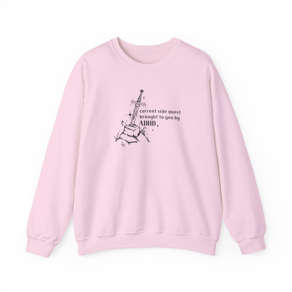 Currently On A Side Quest (Brought to you by ADHD) Crewneck Sweatshirt